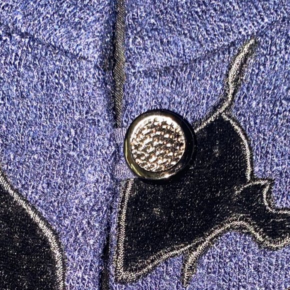 Black Label by Chico's Brocade Velvet Studded Blaz - Picture 5 of 11